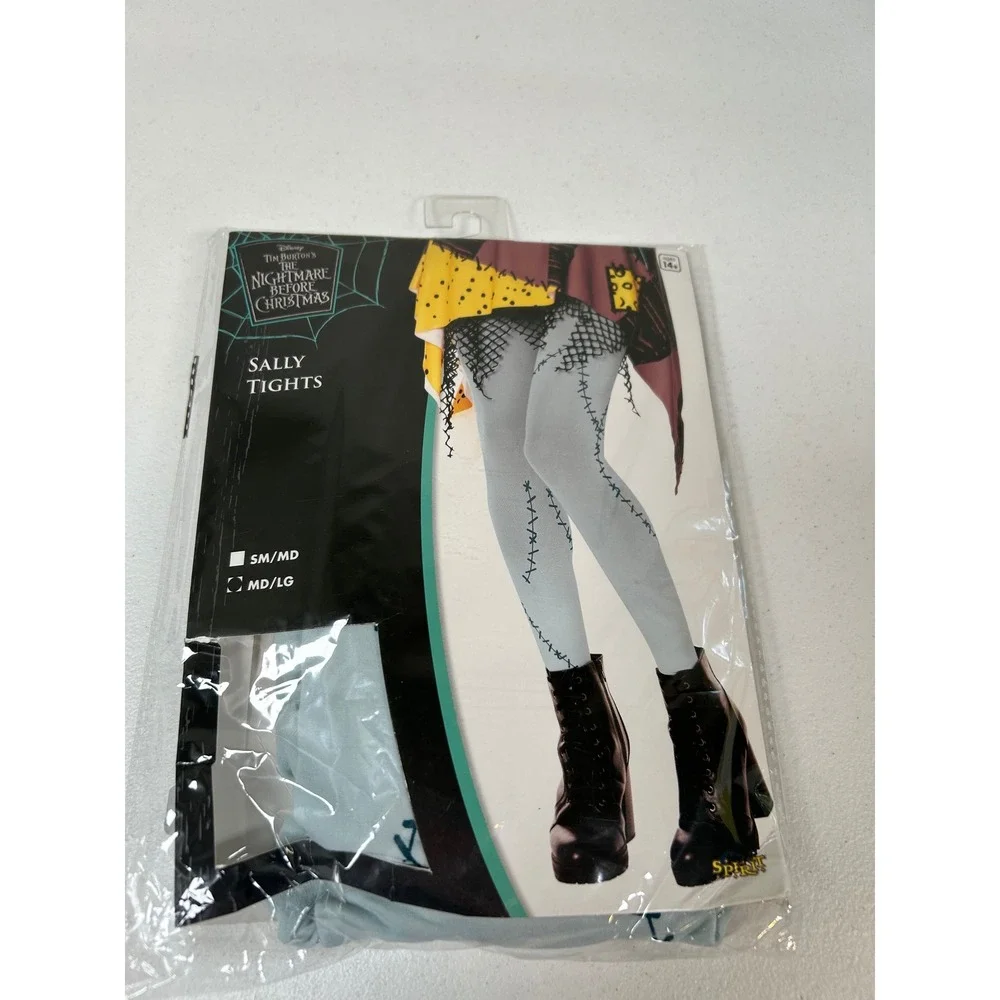 Disney Sally Tights Women's M L 10 Spirit Halloween Nightmare Before Christmas